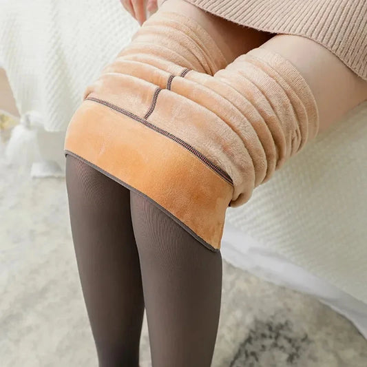 Translucent Fleece Warm Leggings