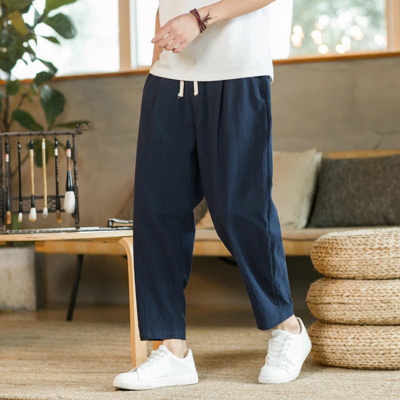 Cotton & Linen Loose Pantalon