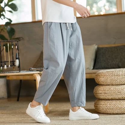 Cotton & Linen Loose Pantalon